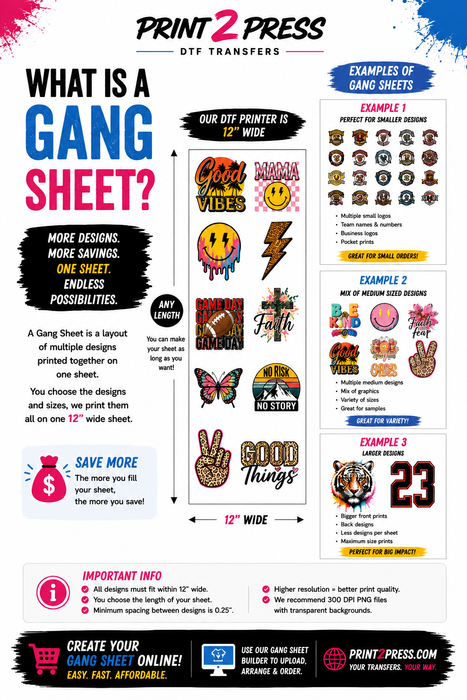 Build Your Custom DTF Gang Sheet