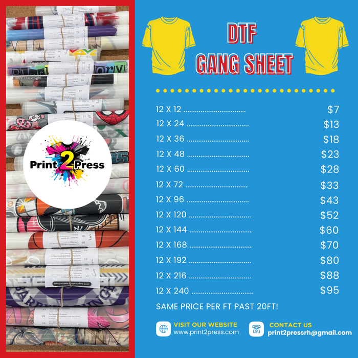 Build Your Custom DTF Gang Sheet