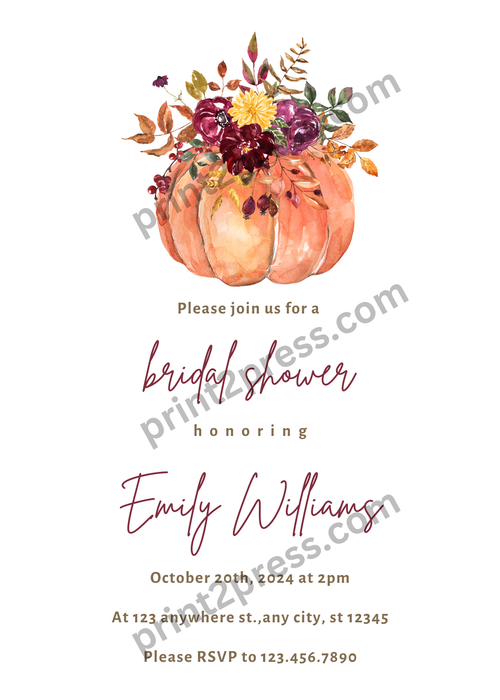 Fall Bridal Shower Digital Downloads